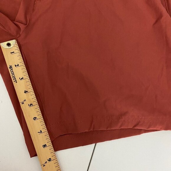 Eddie Bauer Cargo Zip Pocket Shorts Mens 42 Orange Nylon 8" Inseam - Picture 9 of 9